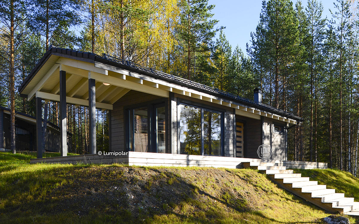 одноэтажный дом по финской технологии Hanko Sauna