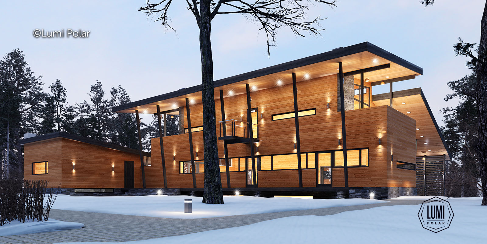Финский проект дома на земельном участке от компании Lumi Polar